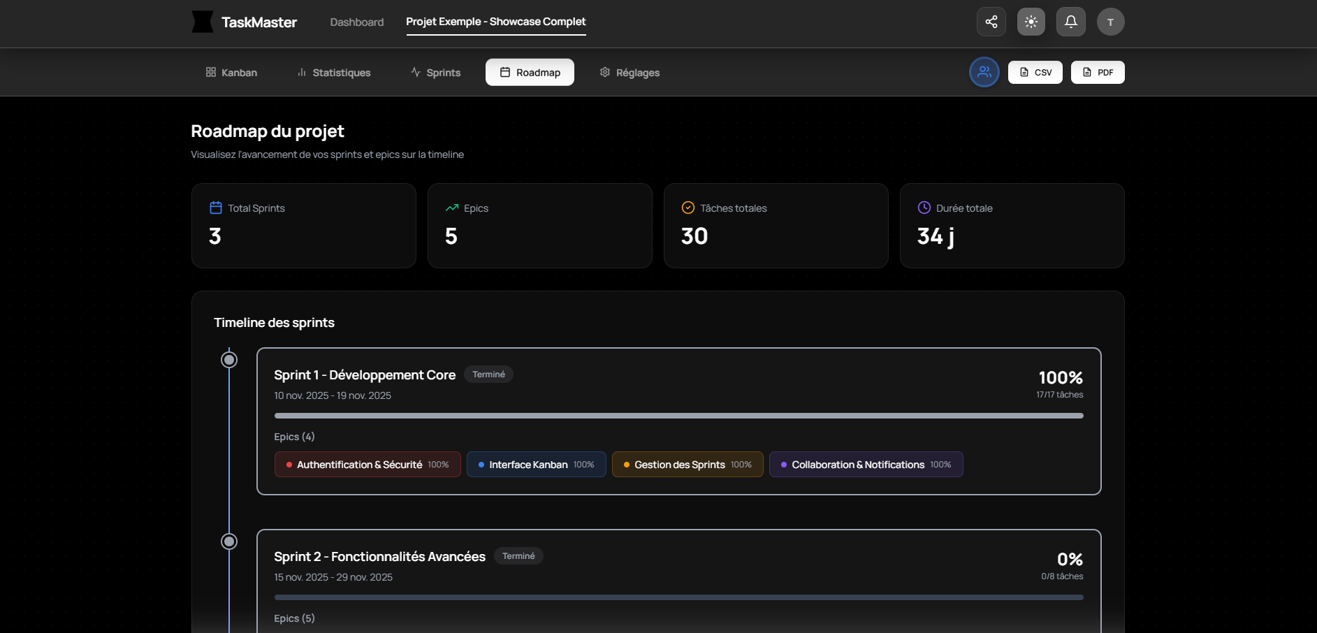 TaskMaster - Gestion de Projet Agile - view 2